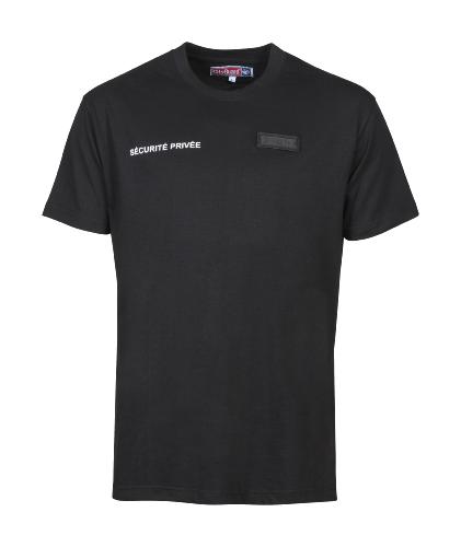 City Guard T-Shirt Sécurité Privée avec fenêtre Matricule noir L