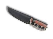 Knife with Knuckles Metal/Wood Silver18cm Blade