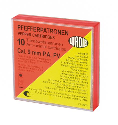 Wadie Cartridge 9mm P.A.K. Gas Poivre (x10)