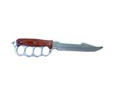 Knife with Knuckles Metal/Wood Silver18cm Blade