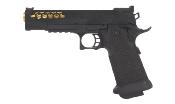 Golden Eagle Hi-Capa 5.1 HexCut Pistol GBB Full Metal BK/Gold 0.8J