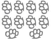 Silver Knuckle Duster Aluminium (Pack of 10)