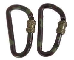 2 Aluminium alliance carabiner Camo 8cm