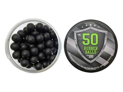 Box of 100 Rubber Balls Cal. 0.50