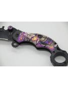 Assisted Open Karambit knife Skull Supernova 6cm Blade
