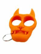 Orange Cat Skull Keychain