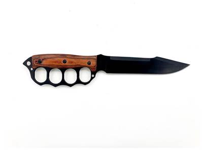 Knife with Knuckles Metal/Wood BK 18cm Blade