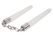 Nunchaku Acrylique transparent 29cm dia. 2.5cm Metal Chain 13cm