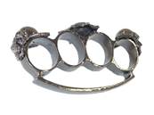 Knuckle Duster Grey Spider & Skulls