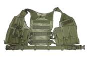 DMoniac Tactical Vest Olive 8 pouch holster + belt