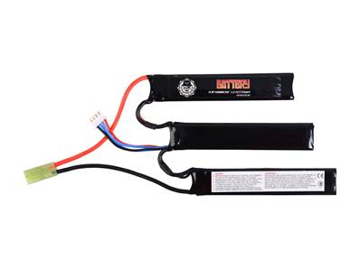 Duel Code 11.1V LI-PO Battery 1100 mAh 25C 3 stick