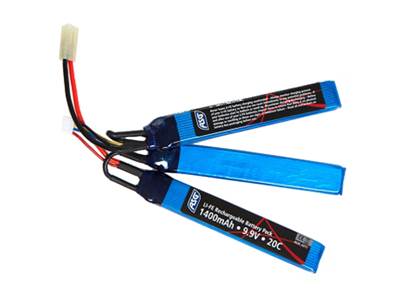 ASG LiFe Battery 9.9V 1400 mAh 20C 3 sticks