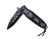 Folding Knife with cord on grip 9cm blade