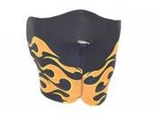 DMoniac "Black & Orange Flames" Neoprene Half Mask 