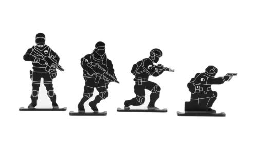 Delta Tactics 4 units of Metal soldier target