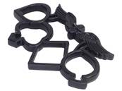 Knuckle Duster Metal Black Ace Skull Wings