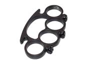 Knuckle Duster 3 Skulls Metal Black