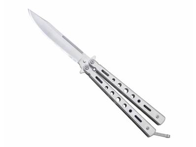 Butterfly Balisong Knife holey Grey