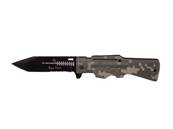 M16 Folding Knife Digital Camo 9cm blade Belt Clip