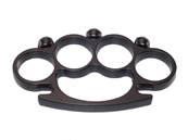 Knuckle Duster 3 Skulls Metal Black