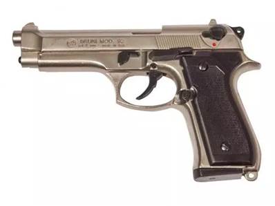 Bruni 92 9mm P.A.K Nickel