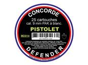 Concorde Defender 9mm PAK cartridge (x25)