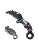Assisted Open Karambit knife Skull Supernova 6cm Blade