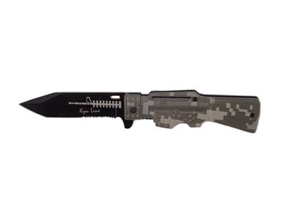 M16 Folding Knife Digital Camo 9cm blade Belt Clip