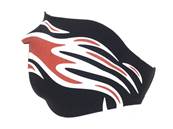 DMoniac " Black & Red Flames" Neoprene Half Mask