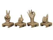 Guerilla Tactical RIS Sights (x4) Funny Fingers TAN