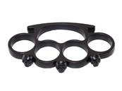 Knuckle Duster 3 Skulls Metal Black