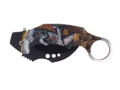 Automatic Karambit knife Skull