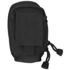 Black padded belt pouch 13x9x3cm with pocket