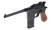 WE Pistol C96 Broomhandle 6mm GBB Full Metal BK 0.9J + Stock
