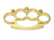 Knuckle Duster 3 Skulls Metal Gold