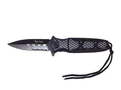 Folding Knife with cord on grip 9cm blade