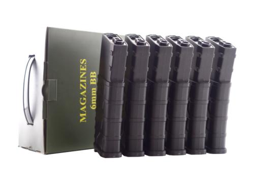 Classic Army M4 VMS-MAG Hi-Cap 330 BBs BK/BK (x6)