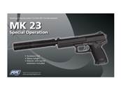 ASG MK23 Special Ops GAZ Fixed slide + silencer (w/ inner barrel 0.7J