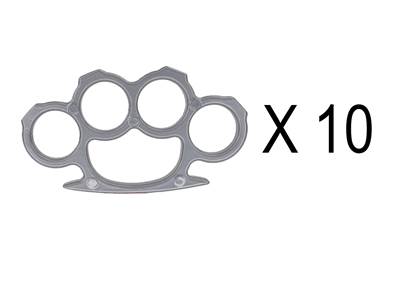 Silver Knuckle Duster Aluminium (Pack of 10)