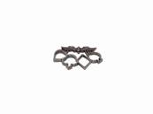 Knuckle Duster Metal Chrome Black Ace Skull Wings