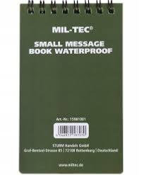 Miltec Small Note Book Waterproof 48 sheets 75x130mm