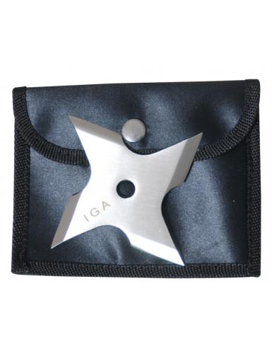 Throwing star IGA 4 arms + case