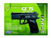 CZ 75 P-07 Duty Full Metal BK CO2 Fixed Slide 1.8J