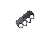 Knuckle Duster with Knife (11cm) Black with Skull + Belt clip