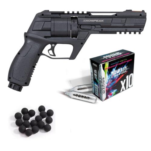 SNOWPEAK Revolver CP300 6rd Cal.50 13J + 50 balls +10 Co2 12gr