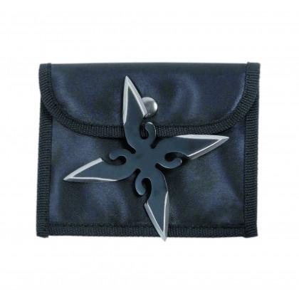 Throwing star 4 arms + case