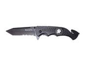 Firefighter folding Knife 8.cm Tanto Serrated Blade Glass breaker