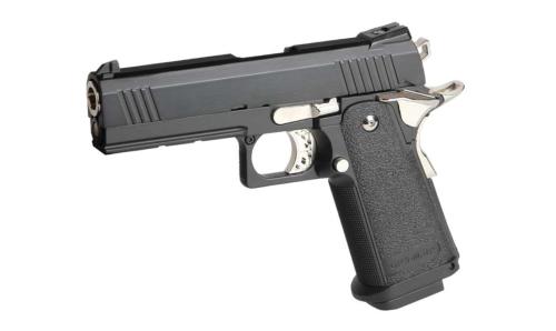 Golden Eagle Hi-Capa 4.3 Pistol GBB Full Metal BK/Silver 0.8J